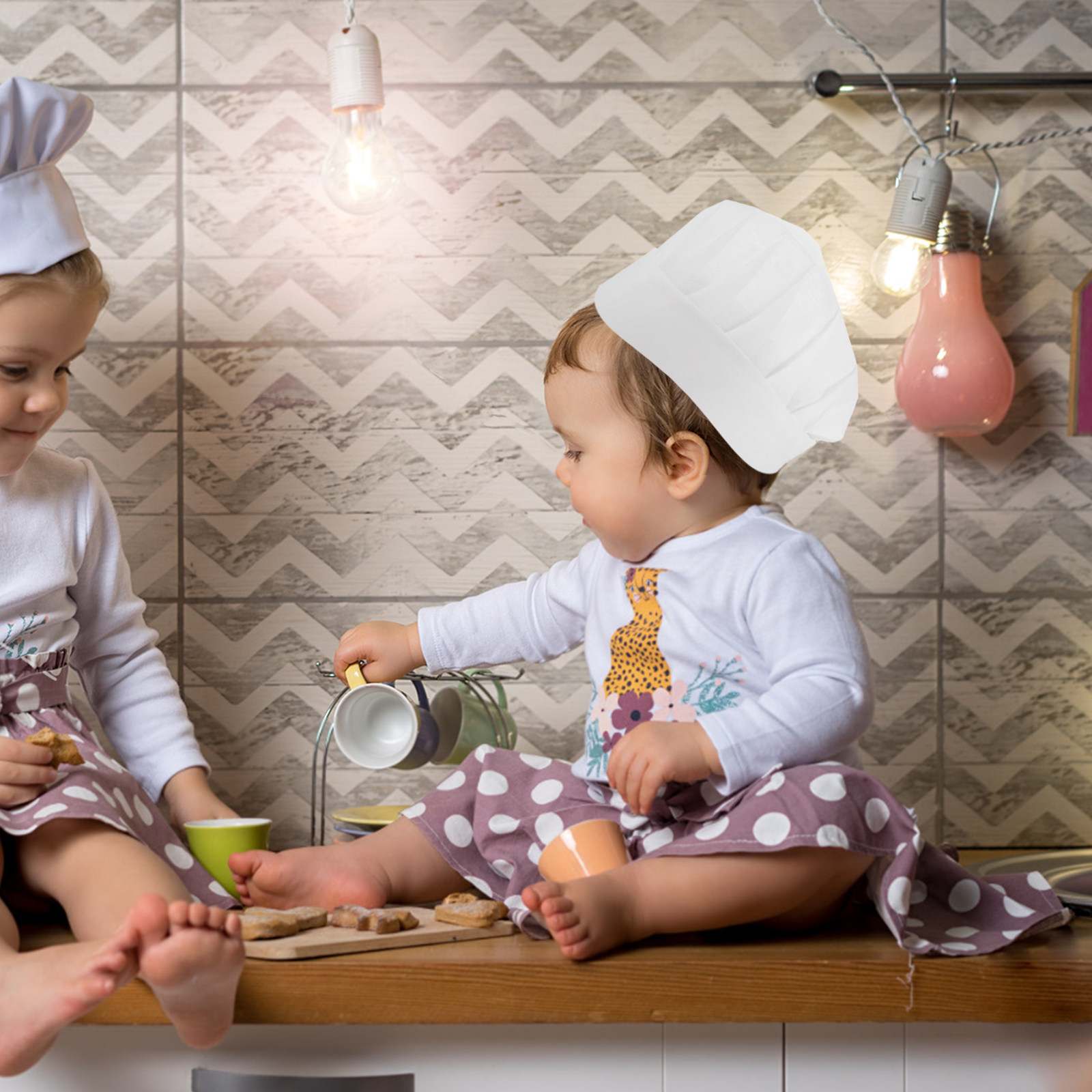 Baking Kitchen Kids - 15Pcs Disposable Kids Chef Hats Small