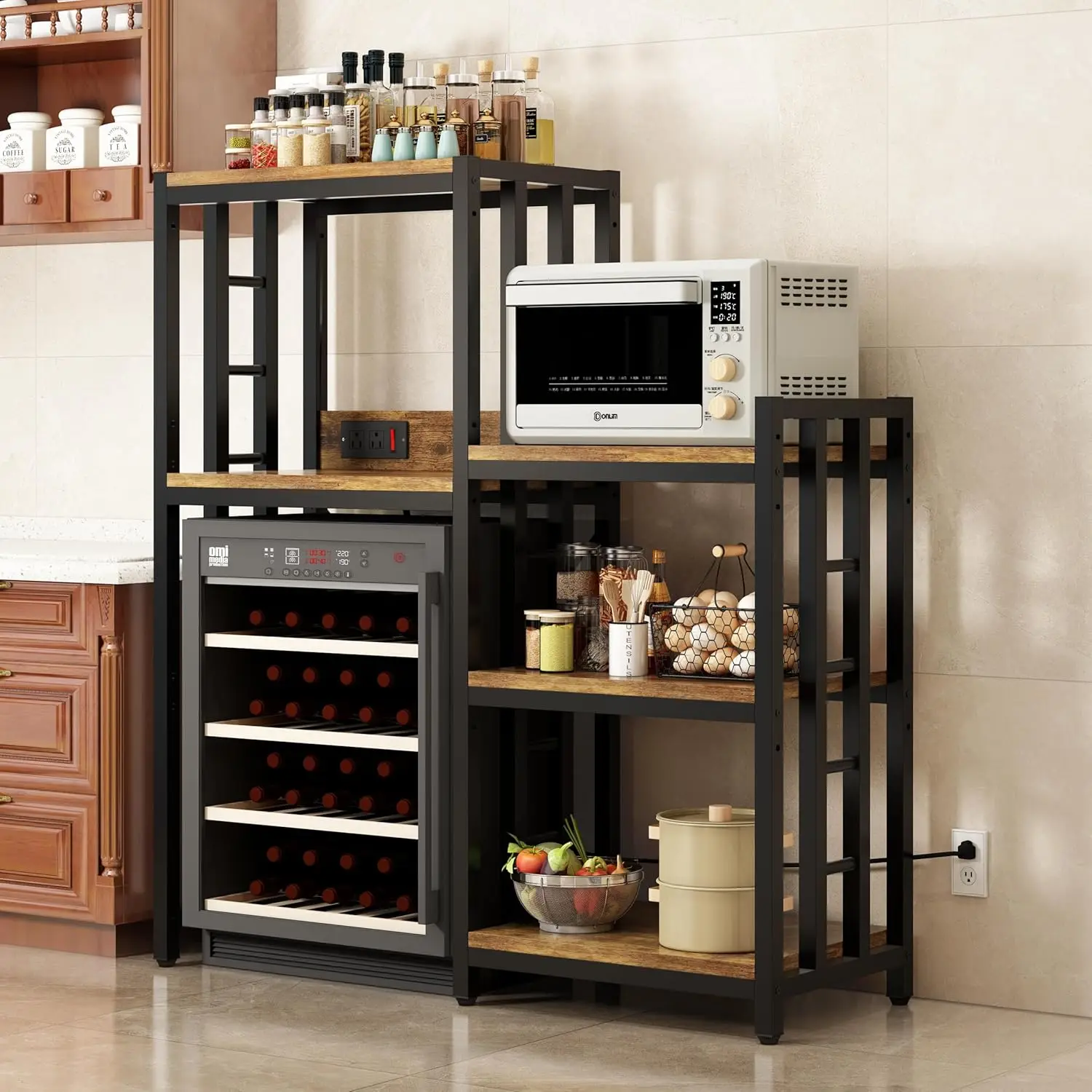 Kitchen Baker - 6 Tier Kitchen Bakers Rack Power