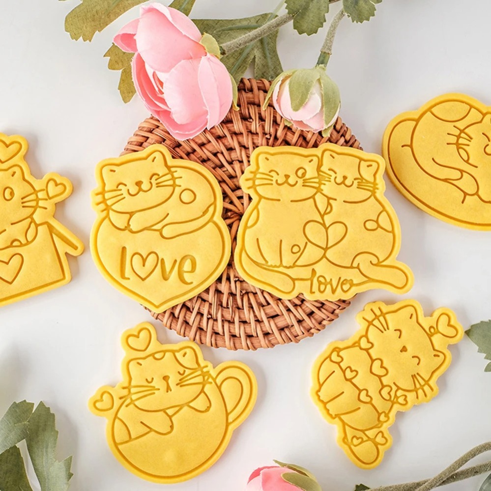 Kitchen And Baking Tools - Valentine's Day Cookie Cutters Cute Cat