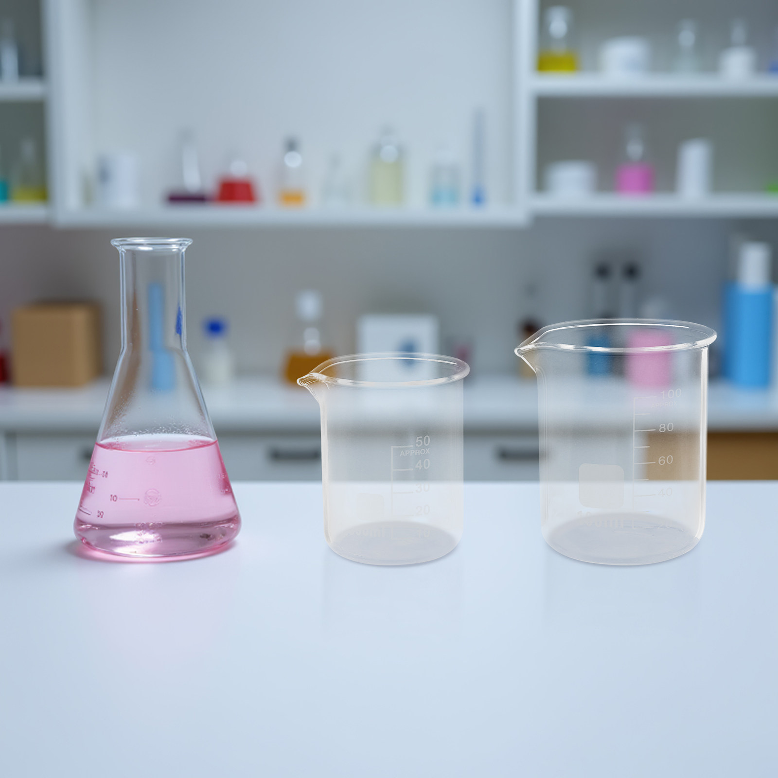 Kitchen Glass Baking Set - 4Pcs High Borosilicate Glass Beaker Measuring