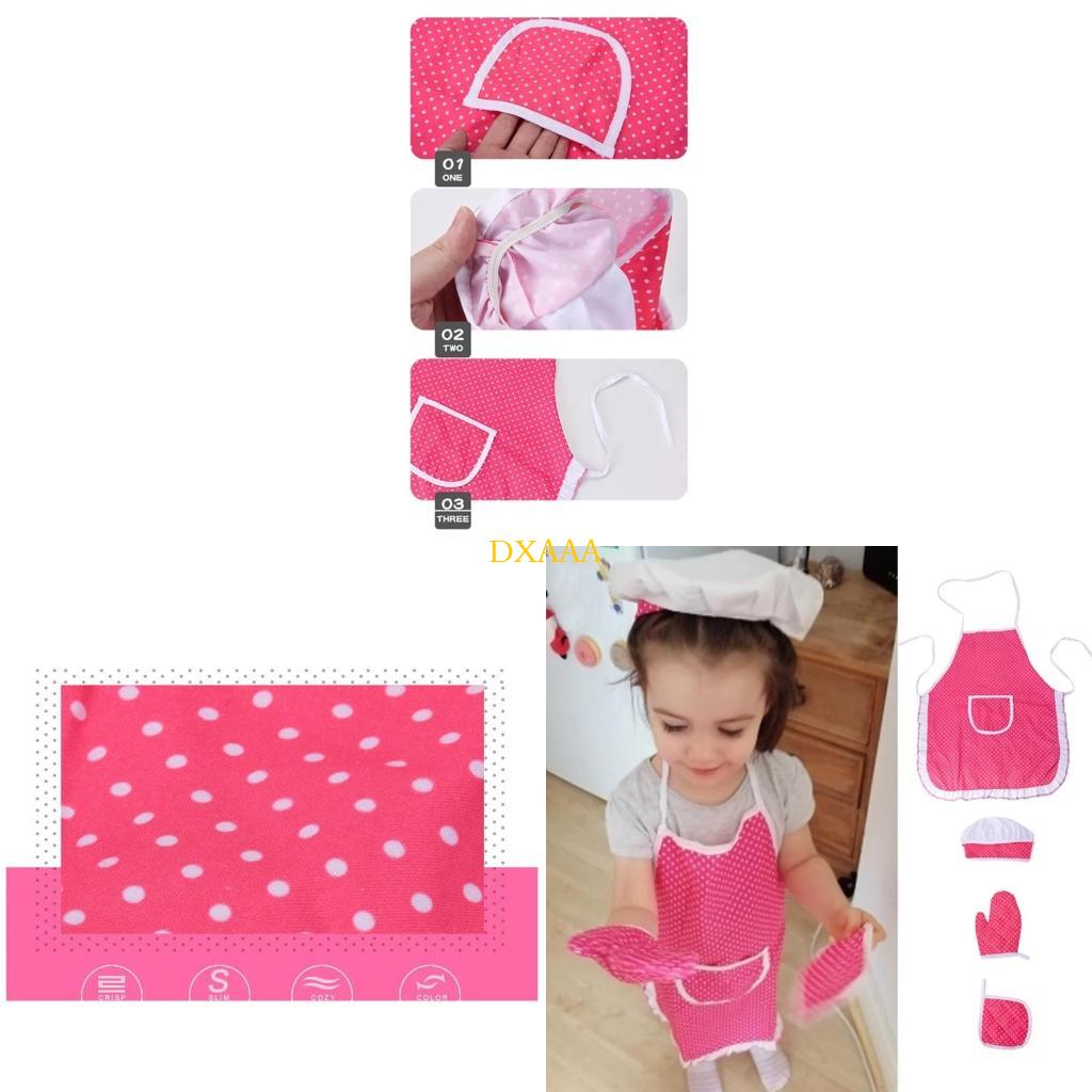 Baking Kitchen Kids - DXAA Child Cooking Apron Chef's Hat