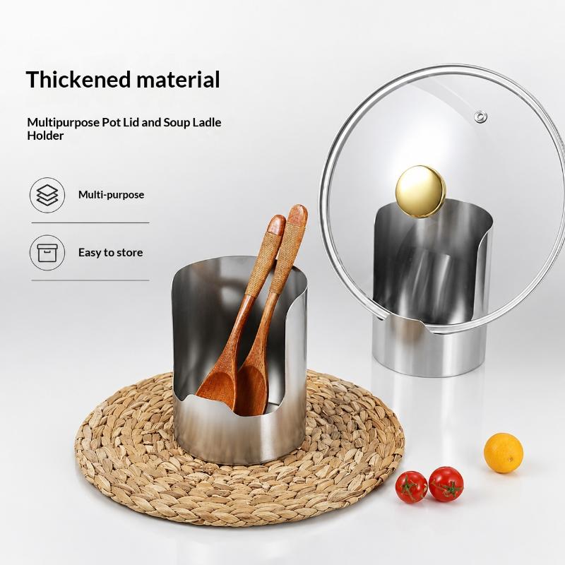 Kitchen Baking Counter - Non-slip Heat Resistant Spatula Holder Stainless