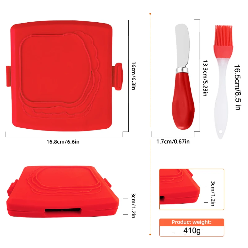 3pack Food Grade Sandwich Toas - Kitchen Baking Brush review and price
