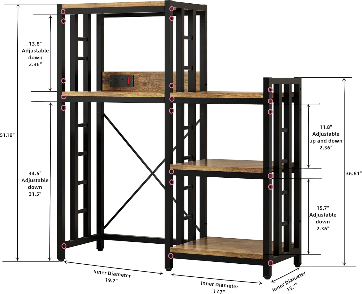 6 Tier Kitchen Bakers Rack Pow - Kitchen Baker review and price