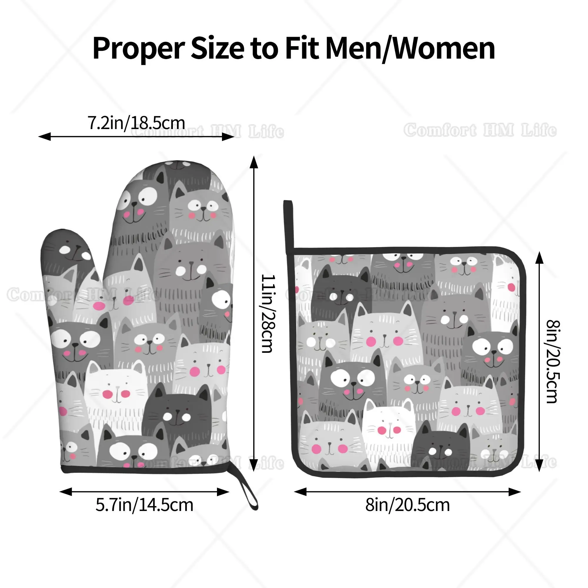 Cute Cats Oven Mitts and Pot H - Kitchen Baking Counter review and price