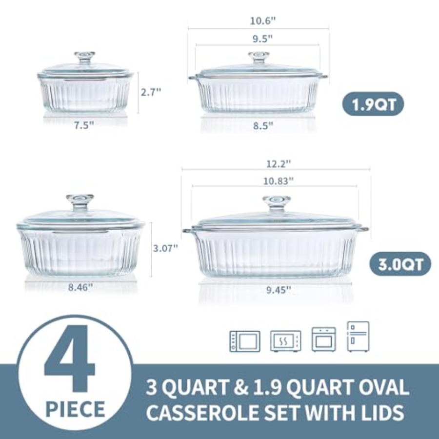 Baking dish set for kitchen us - Kitchen Glass Baking Set review and price
