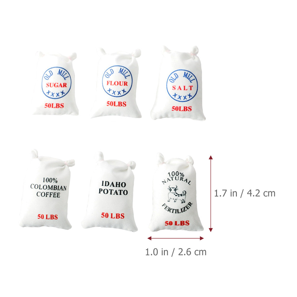 6Pcs Miniature Flour Salt Suga - Baking Kitchen Kids review and price