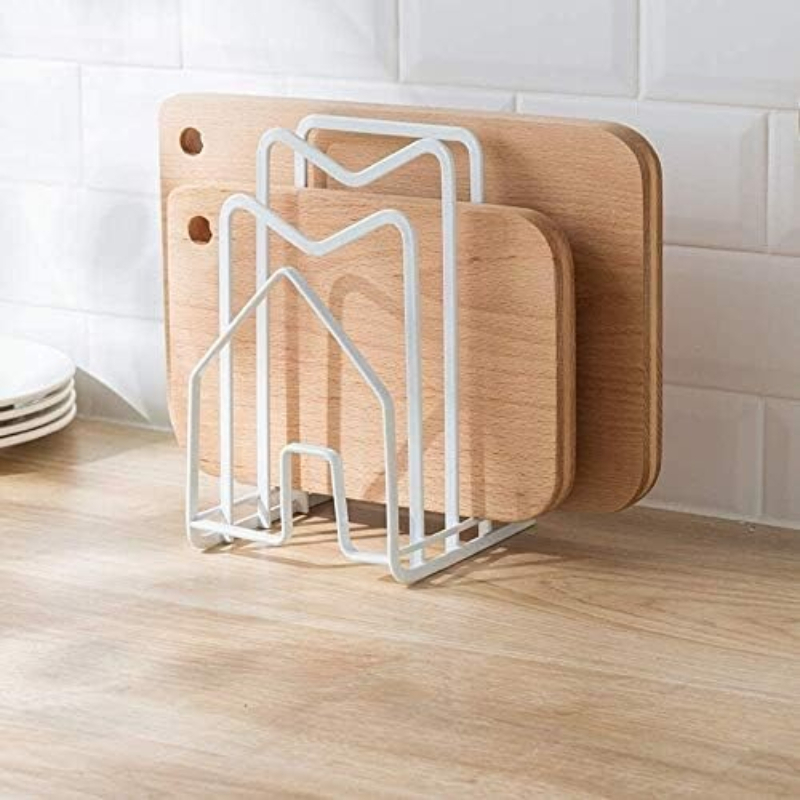 1Pc Pot Pan Lid Holder White C - Kitchen Baking Tray Organiser review and price