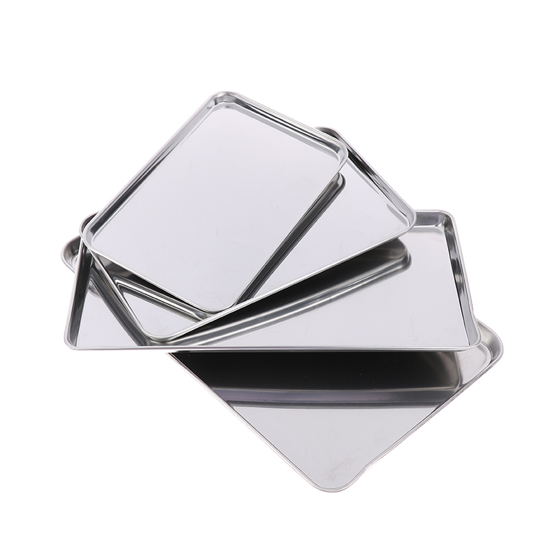 1pc Stainless Steel Tray Recta - Kitchen Baking Tray Organiser review and price