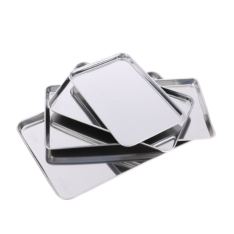 1pc Stainless Steel Tray Recta - Kitchen Baking Tray Organiser review and price