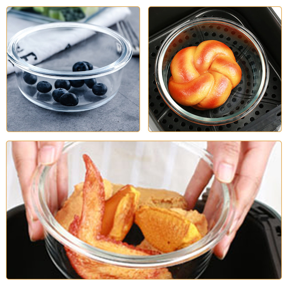 2Pcs Glass Heat Resistant Bowl - Kitchen Glass Baking Set review and price
