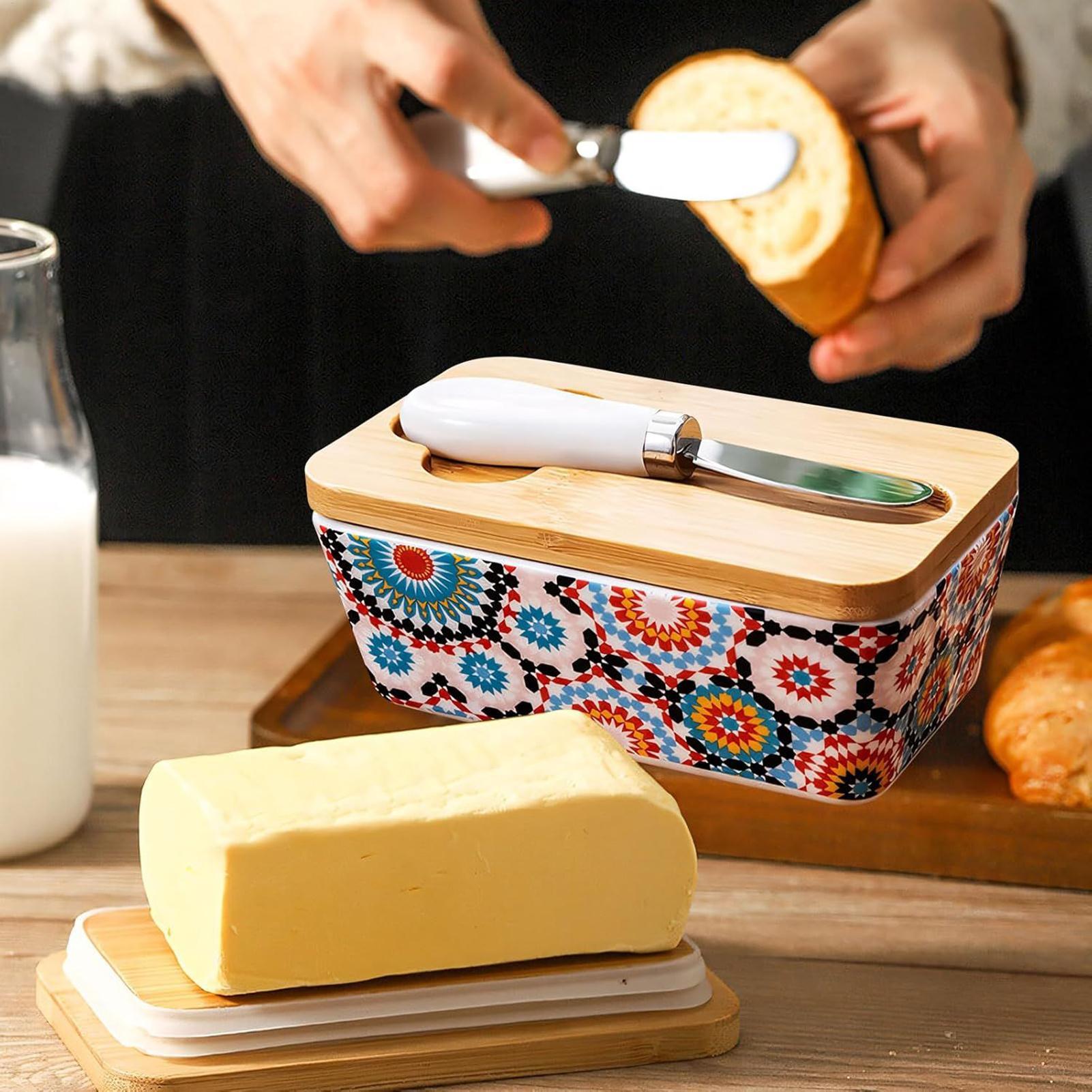 Butter Dish Ceramic Butter Con - Kitchen Baking Counter review and price