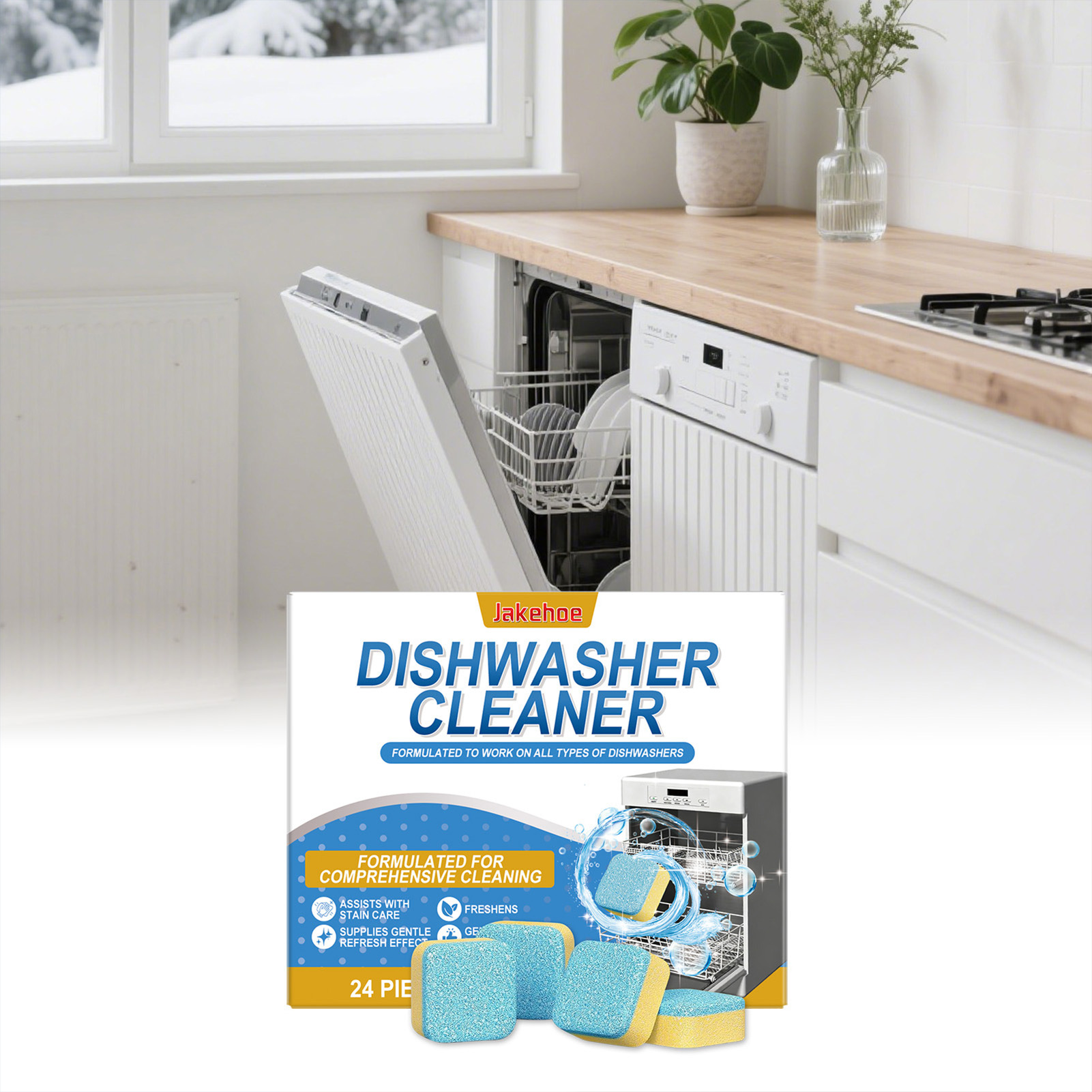 Dishwasher Cleaner Tablets Pow - Kitchen Cleaner Baking Soda review and price